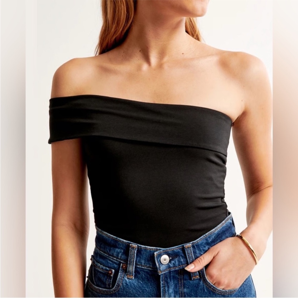 A&F One Shoulder Modal-Blend Collection Top